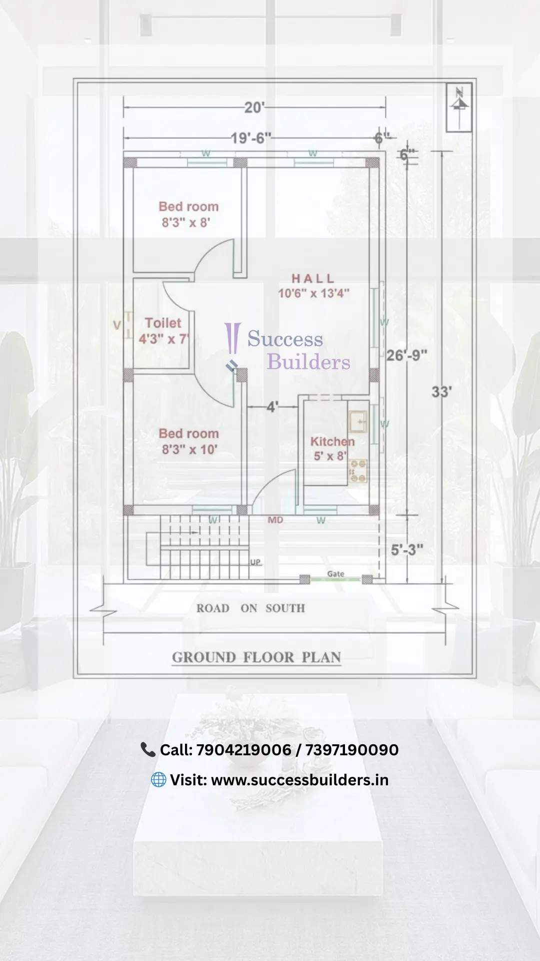 completed home project success builders pallikaranai 2D floor plan