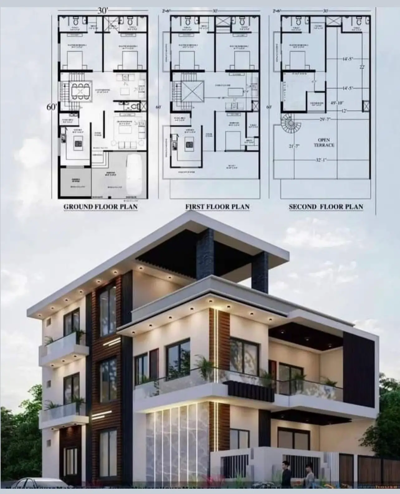 luxury villa design success builders pallikaranai chennai 3D floor plan house