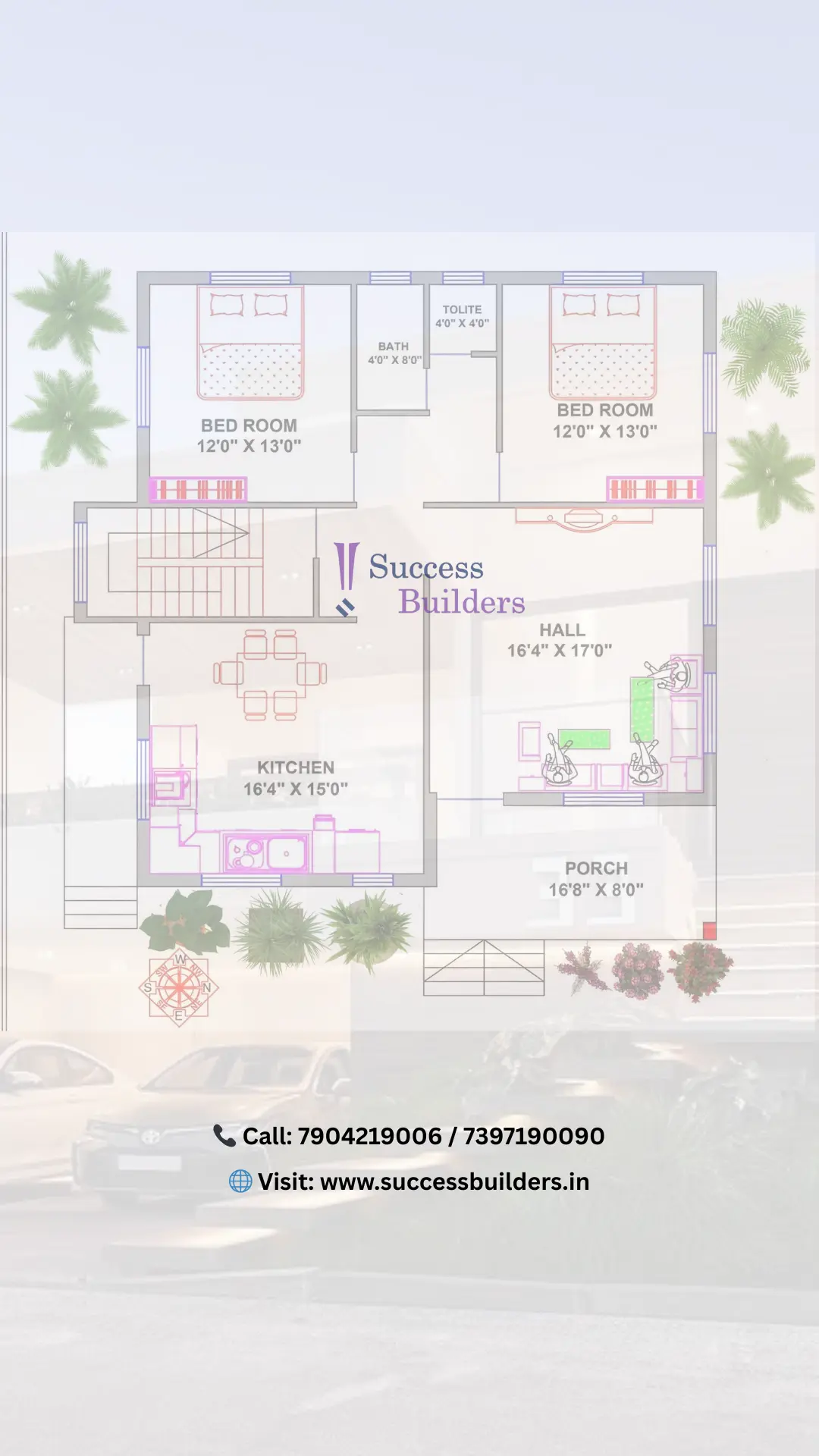 ongoing construction site success builders chennai pallikaranai 2D plan